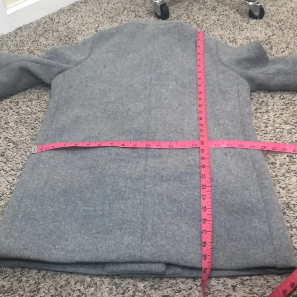 J Crew Pea Coat Peacoat Size 4 Gray Wool Blend